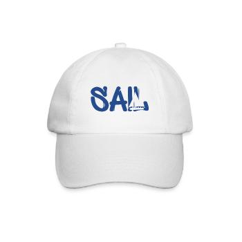 sail sailing segeln segler - Baseballkappe - Weiß/Weiß - Vorne