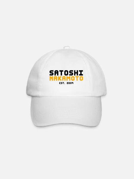 Satoshi Nakamoto 2009 Bitcoin - Baseballkappe - Weiß/Weiß
