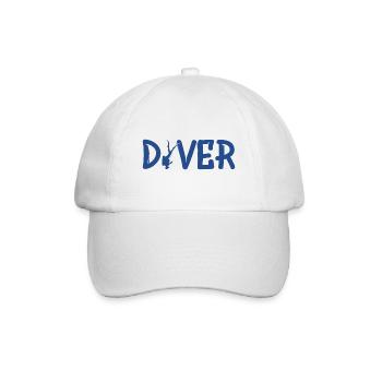 Diver Taucher - Baseballkappe - Weiß/Weiß - Vorne