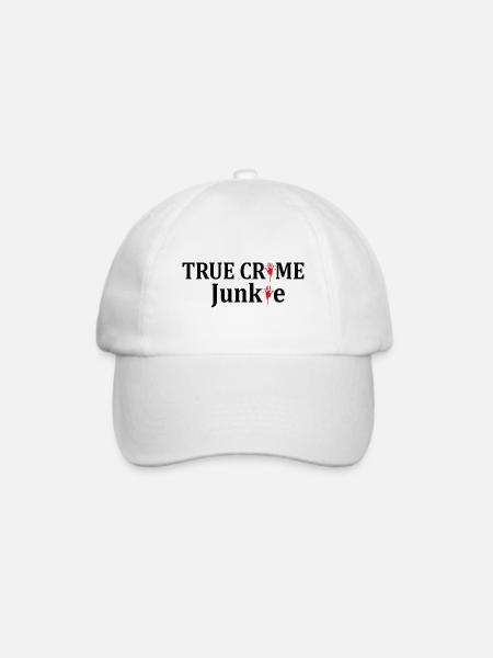 TRUE CRIME: True Crime Junkie - Baseballkappe - Weiß/Weiß