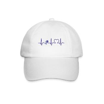 Herzkurve - Puls - EKG - Astronaut - Weltall - Baseballkappe - Weiß/Weiß - Vorne