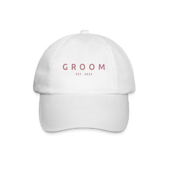 Bräutigam Est. 2023 Verlobungsgeschenk Hochzeit des Bräutigams - Baseballkappe - Weiß/Weiß - Vorne