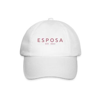 Esposa Est. 2023 Ehefrau wird Braut Paar Hochzeit - Baseballkappe - Weiß/Weiß - Vorne