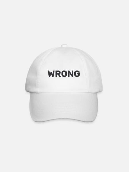 FALSCH - Typograpie - Baseballkappe - Weiß/Weiß
