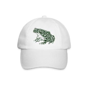 Krötenfrosch Grafik Aquatische Amphibienfrosch Liebhaber - Baseballkappe - Weiß/Weiß - Vorne