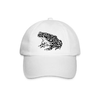 Krötenfrosch Grafik Aquatische Amphibienfrosch Liebhaber - Baseballkappe - Weiß/Weiß - Vorne