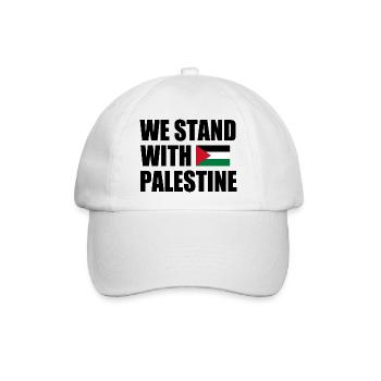 We stand with palestine - Baseballkappe - Weiß/Weiß - Vorne