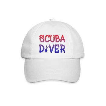 Scuba Diver Diving - Baseballkappe - Weiß/Weiß - Vorne