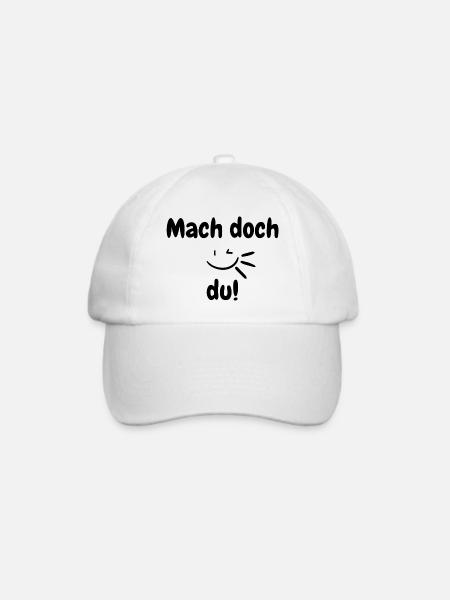 Mach doch du – Bürohumor für Faule & Sarkastische - Baseballkappe - Weiß/Weiß