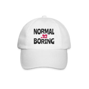 Normal ist langweilig - Baseballkappe - Weiß/Weiß - Vorne