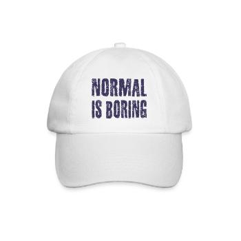 Normal ist langweilig - Baseballkappe - Weiß/Weiß - Vorne
