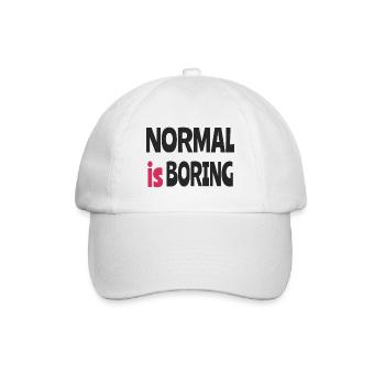 Normal ist langweilig - Baseballkappe - Weiß/Weiß - Vorne