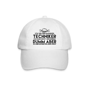 Mechaniker Techniker | Mechaniker - Baseballkappe - Weiß/Weiß - Vorne