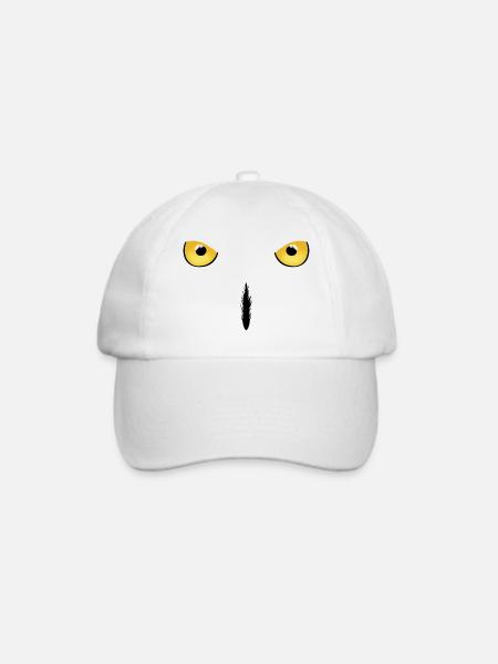 Schneeeule Eule Snowy Owl - Baseballkappe - Weiß/Weiß