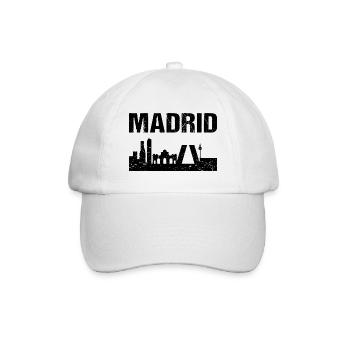 Madrid Skyline Spanien Hauptstadt Madrid - Baseballkappe - Weiß/Weiß - Vorne