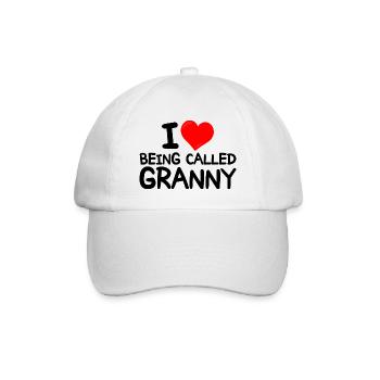 Lustige Idee für Omas Ich liebe es, Oma genannt zu werden - Baseballkappe - Weiß/Weiß - Vorne