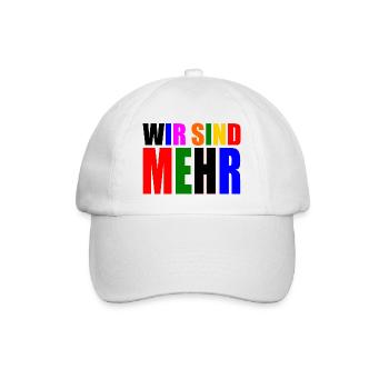 Wir sind mehr - Baseballkappe - Weiß/Weiß - Vorne