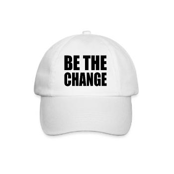 be the change - Baseballkappe - Weiß/Weiß - Vorne