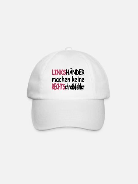 LINKShänder machen keine RECHTSchreibfehler - Baseballkappe - Weiß/Weiß