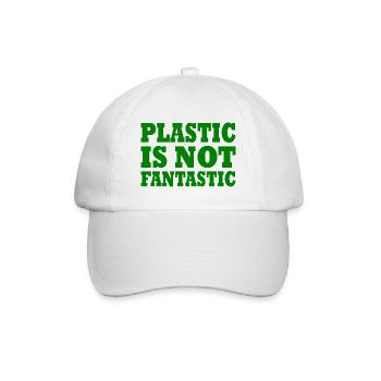 Plastic is not fantastic - Baseballkappe - Weiß/Weiß - Vorne