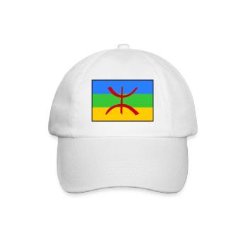 Amazigh flagge - Baseballkappe - Weiß/Weiß - Vorne