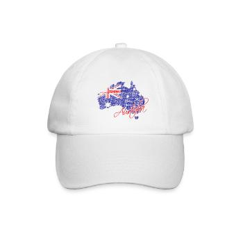 Australien - Australia - Baseballkappe - Weiß/Weiß - Vorne