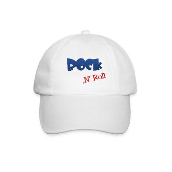Rock n Roll - Baseballkappe - Weiß/Weiß - Vorne