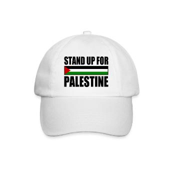 stand up for palestine - Baseballkappe - Weiß/Weiß - Vorne