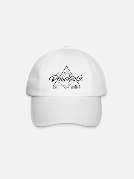 Wir wollen Demokratie - Baseballkappe - Weiß/Weiß