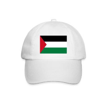 Palestine flag - palästinensische Flagge - Baseballkappe - Weiß/Weiß - Vorne