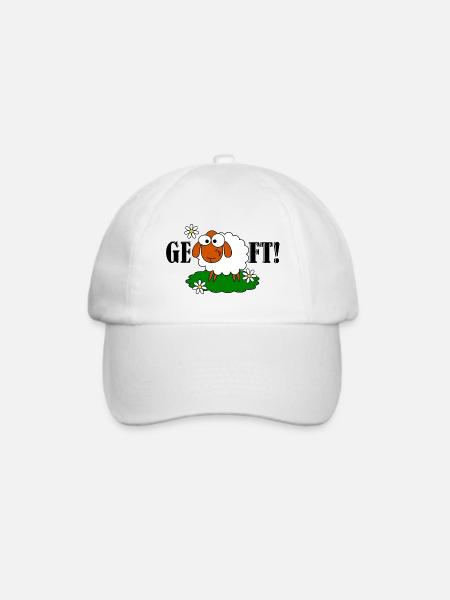 GE - SCHAF - FT! - Baseballkappe - Weiß/Weiß