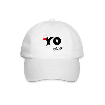 Yo Digga - Baseballkappe - Weiß/Weiß - Vorne