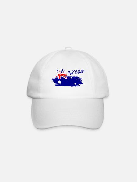 Austrailien Australia - Baseballkappe - Weiß/Weiß