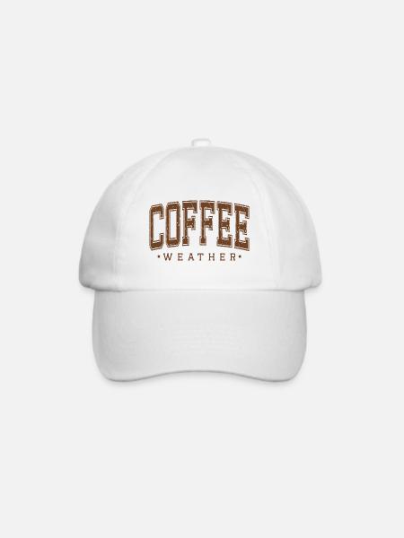 Kaffee Wetter - Baseballkappe - Weiß/Weiß