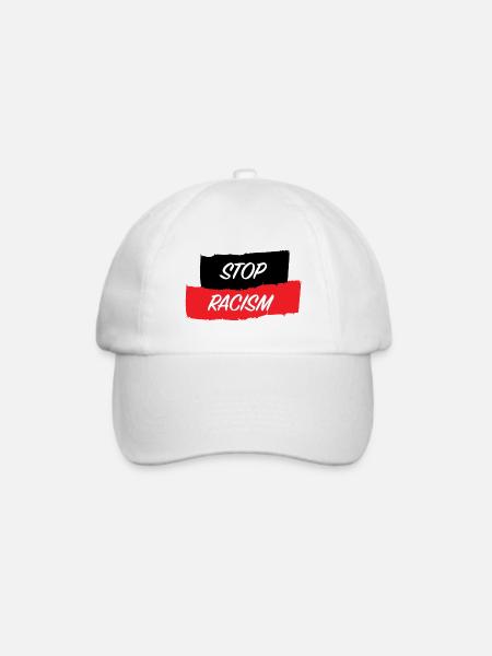 STOPPT RASSISMUS - Baseballkappe - Weiß/Weiß