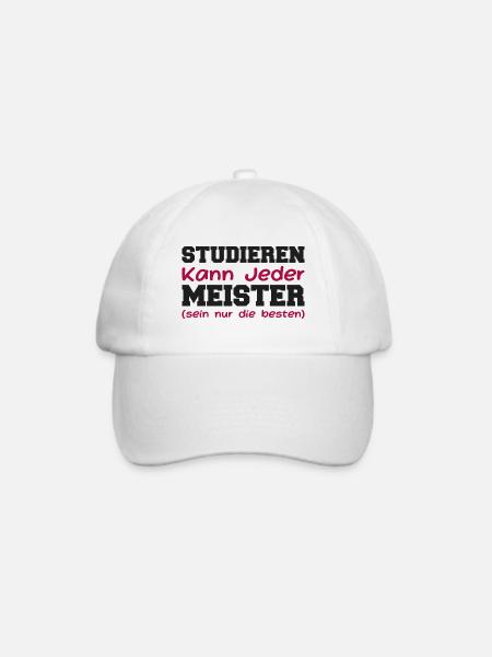 Studieren Kann Jeder Meister Meisterprüfung - Baseballkappe - Weiß/Weiß