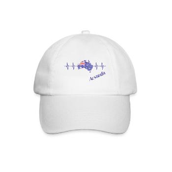 Australien - Australia - Baseballkappe - Weiß/Weiß - Vorne