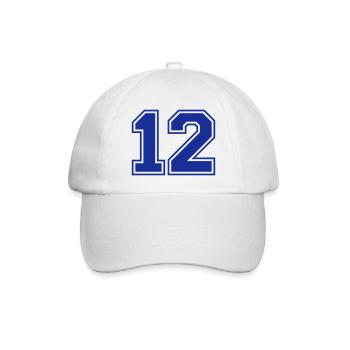 12 - Baseballkappe - Weiß/Weiß - Vorne