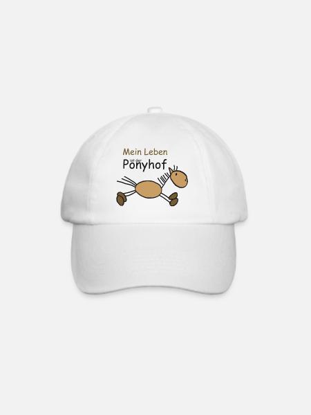 Mein Leben ist der Ponyhof - Baseballkappe - Weiß/Weiß