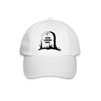 war leider geil Grabstein - Baseballkappe - Weiß/Weiß - Vorne