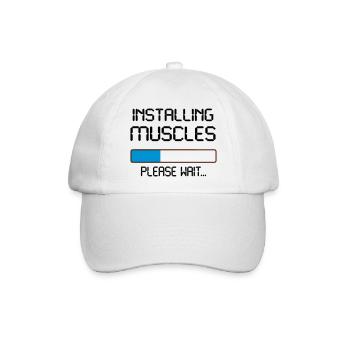 installing muscles - Baseballkappe - Weiß/Weiß - Vorne