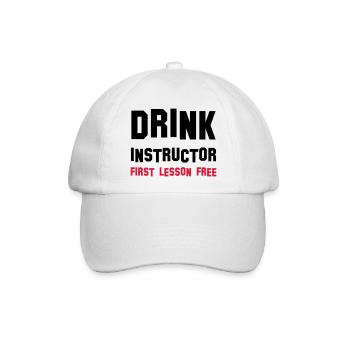 drink instructor - Baseballkappe - Weiß/Weiß - Vorne