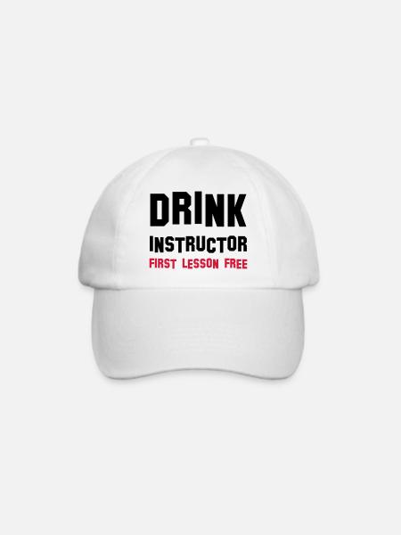 drink instructor - Baseballkappe - Weiß/Weiß