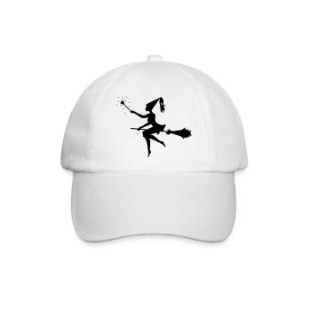 Hexe - Baseballkappe - Weiß/Weiß - Vorne