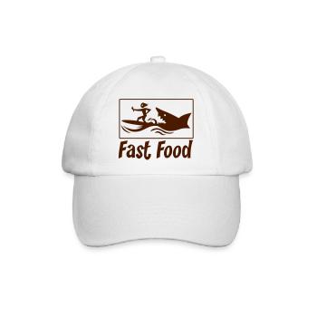 Fast food - Baseballkappe - Weiß/Weiß - Vorne