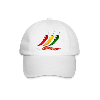 Chillis Peperoni - Baseballkappe - Weiß/Weiß - Vorne
