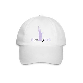 New York - Baseballkappe - Weiß/Weiß - Vorne