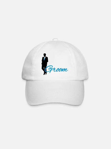 Groom - Baseballkappe - Weiß/Weiß