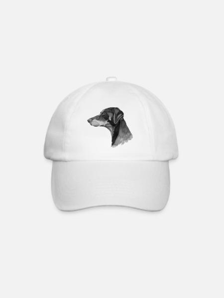 Dobermann Pincher - Baseballkappe - Weiß/Weiß