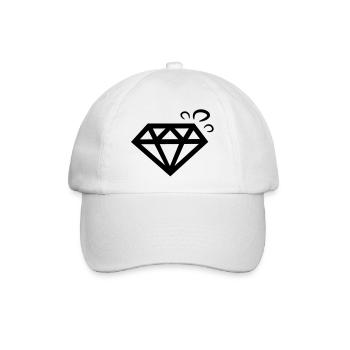 diamant diamond - Baseballkappe - Weiß/Weiß - Vorne
